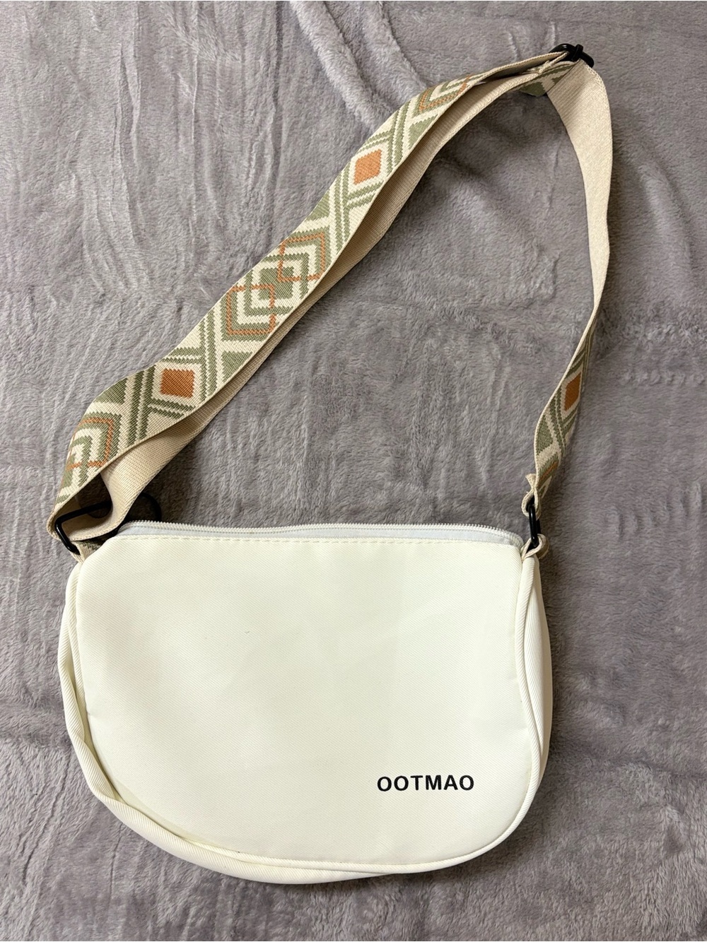 Crossbody Bag with Patterned Strap